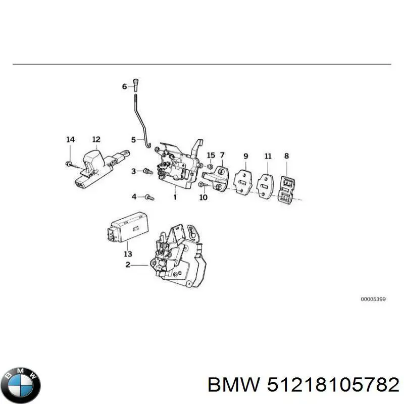 Compre 51218105782 BMW Fecho da porta dianteira direita