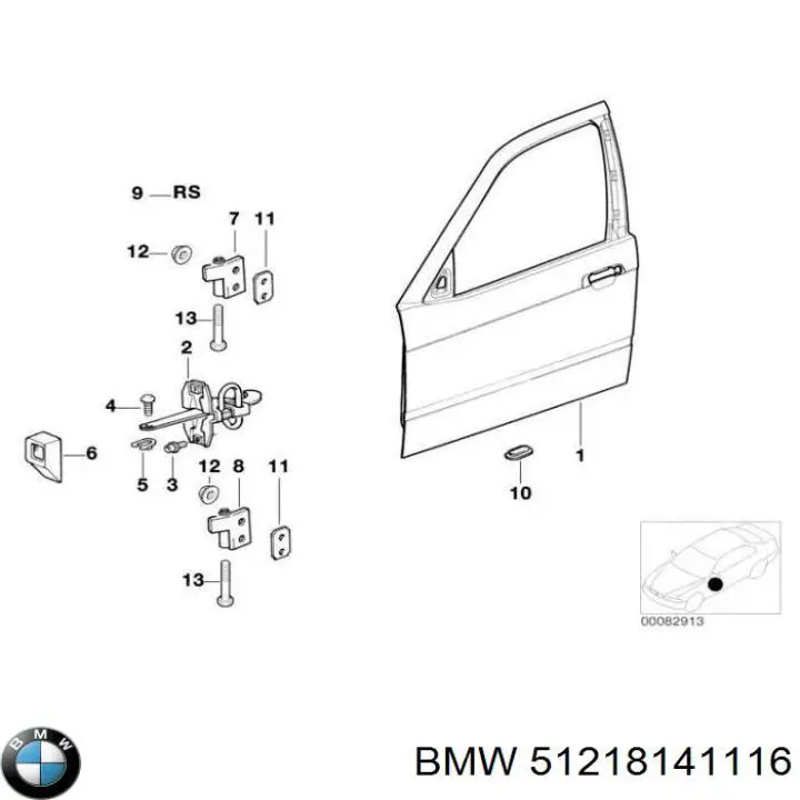 Passador (contrapino) de gozno BMW 51218141116 preço, a partir de 6,77 USD