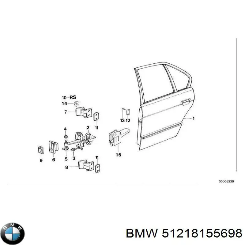 Compre 51218155698 BMW Limitador dianteiro de abertura de porta