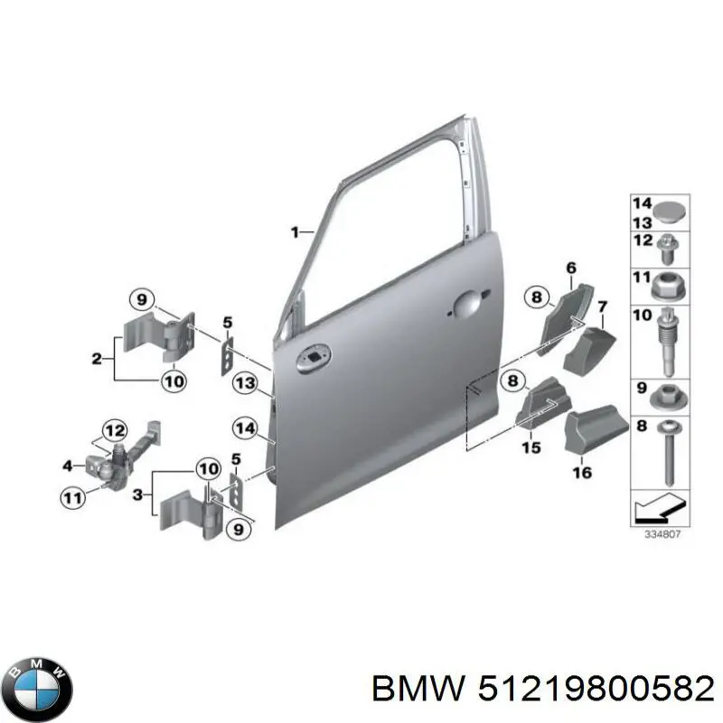 51219800582 BMW Limitador dianteiro de abertura de porta