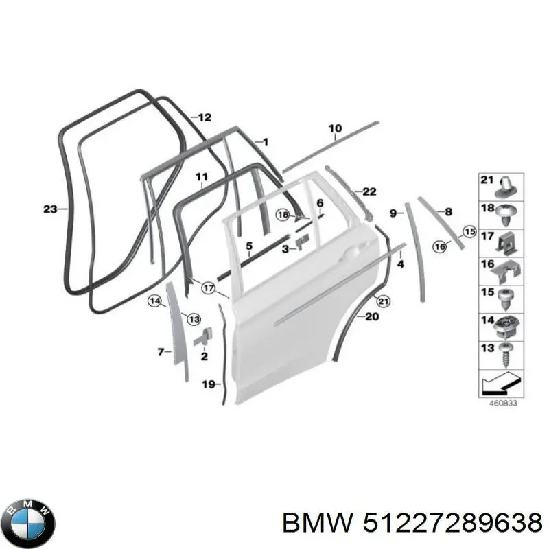 51227289638 BMW Compactador da porta traseira (na porta)
