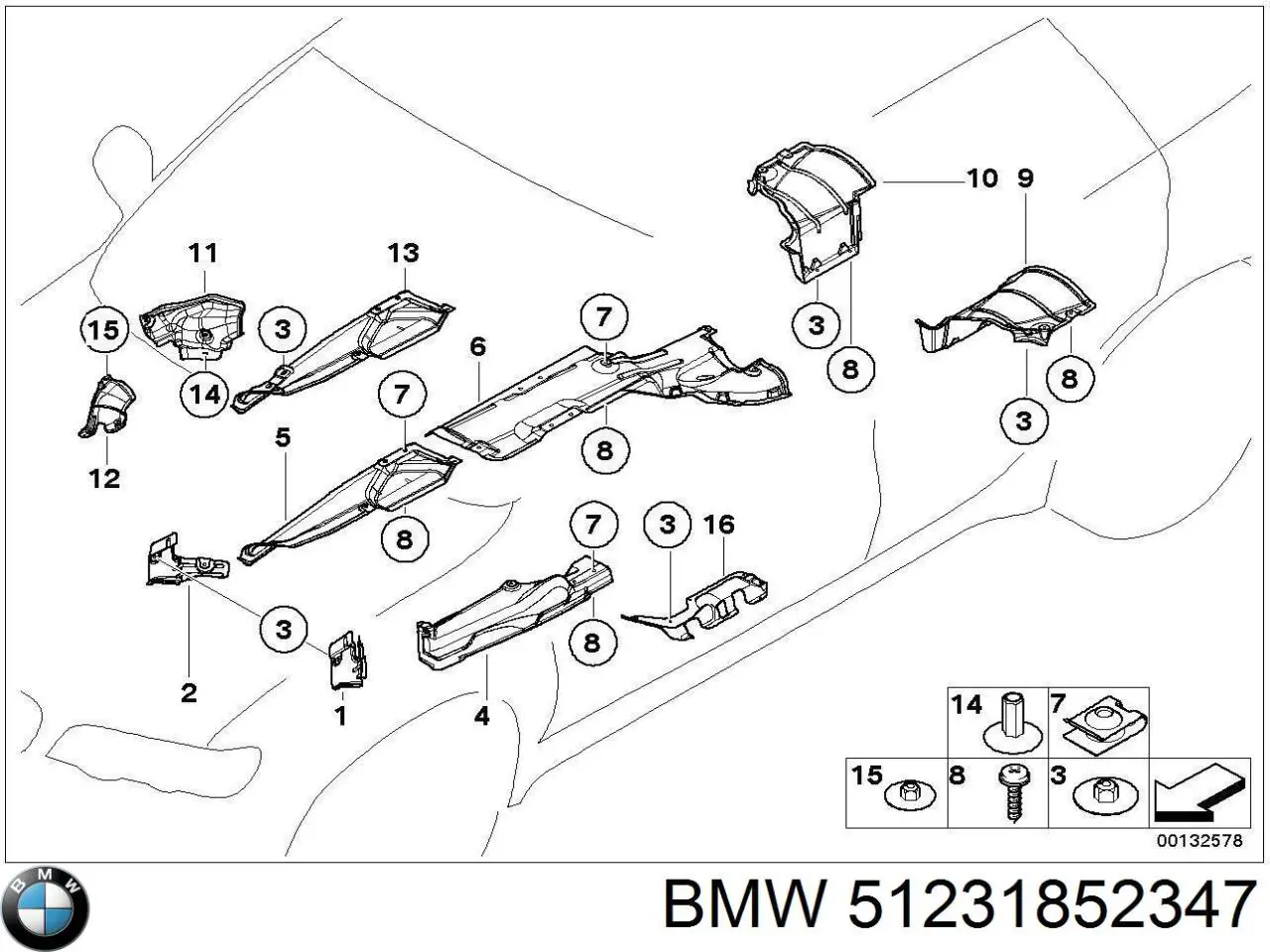 Pára-choque (grade de proteção) da capota BMW 51231852347 preço, a partir de 8,93 USD