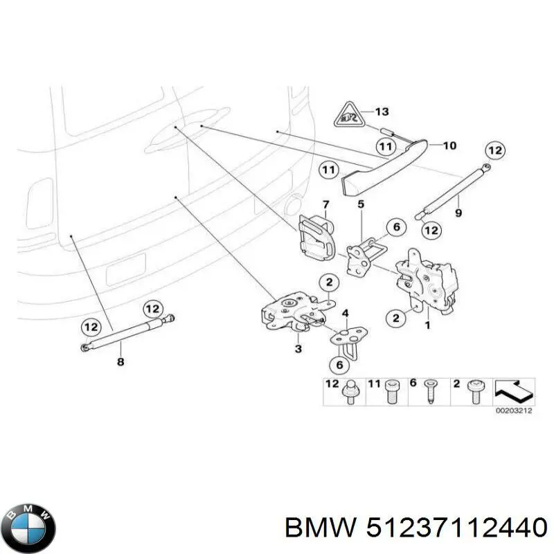  Cabo de abertura da capota Mini Cooper hatchback (R50, R53) (2001 - 2006) 