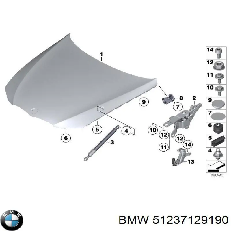 Compre 51237129190 BMW Amortecedor da capota