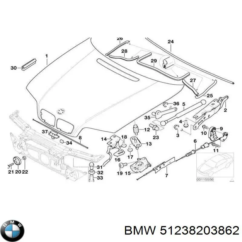 Fecho da capota BMW 51238203862 preço, a partir de 29,31 USD