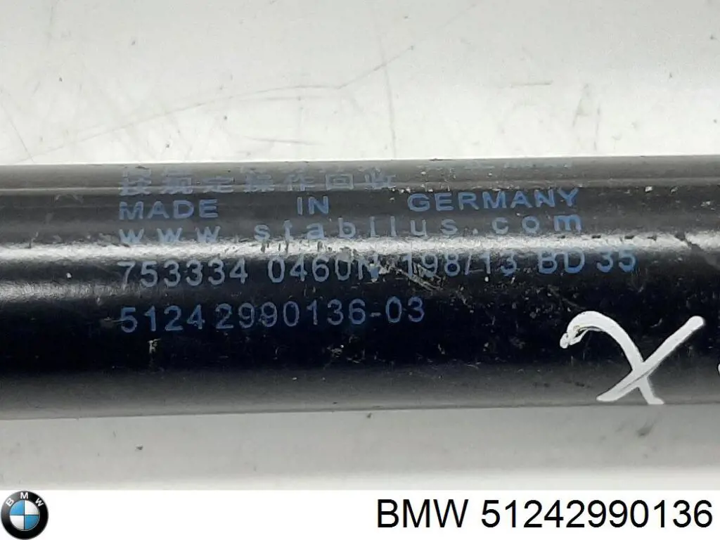 Amortecedor de tampa de porta-malas (de 3ª/5ª porta traseira) BMW 51242990136 preço, a partir de 18,51 USD