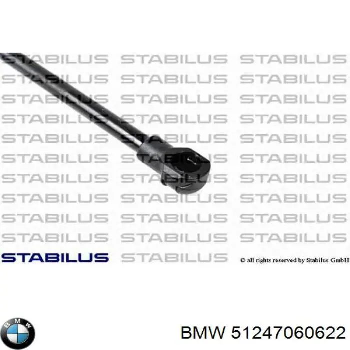 Amortecedor de tampa de porta-malas (de 3ª/5ª porta traseira) BMW 51247060622 preço, a partir de 15,86 USD