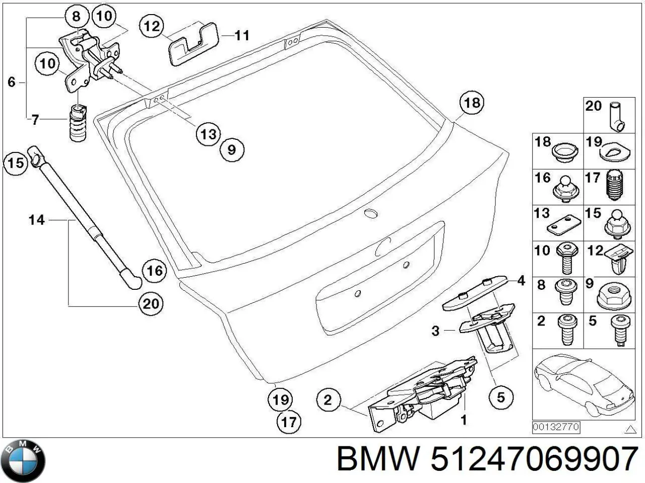 Amortecedor de tampa de porta-malas (de 3ª/5ª porta traseira) Peugeot/Citroen 9681426980 preço, a partir de 36,24 USD