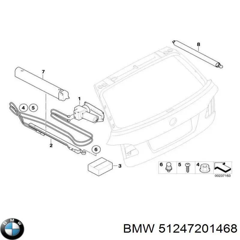 Amortecedor de tampa de porta-malas (de 3ª/5ª porta traseira) BMW 51247061432 preço, a partir de 15,74 USD