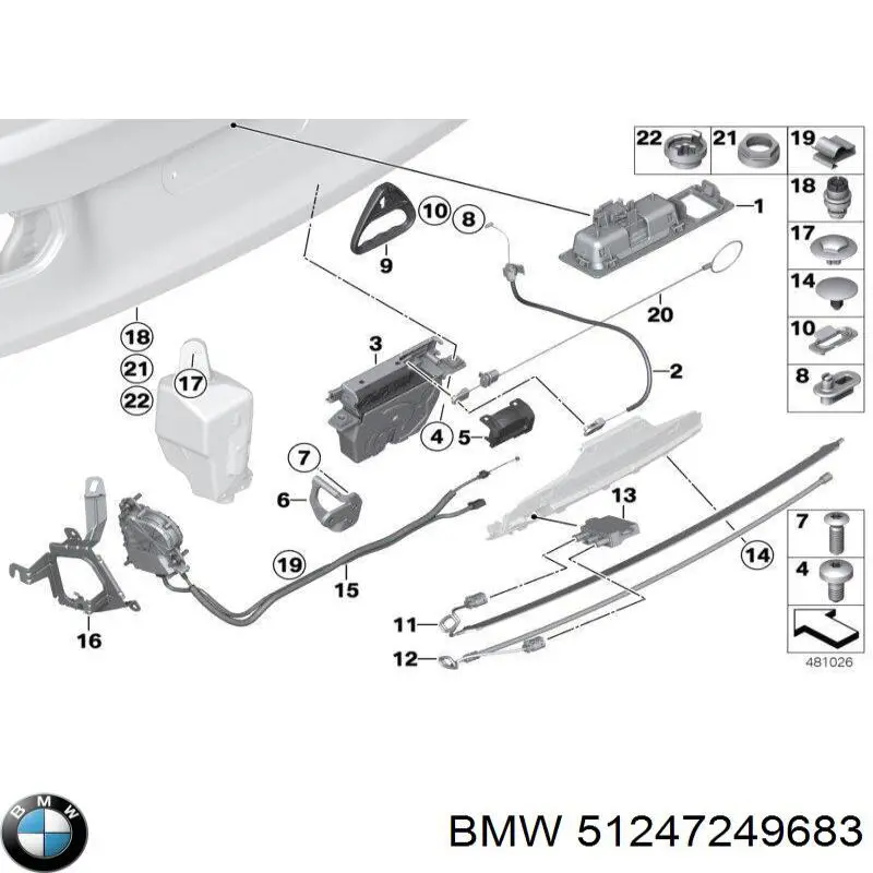 Cabo/pedal de gás (de acelerador) BMW 51247249683 preço, a partir de 45,89 USD
