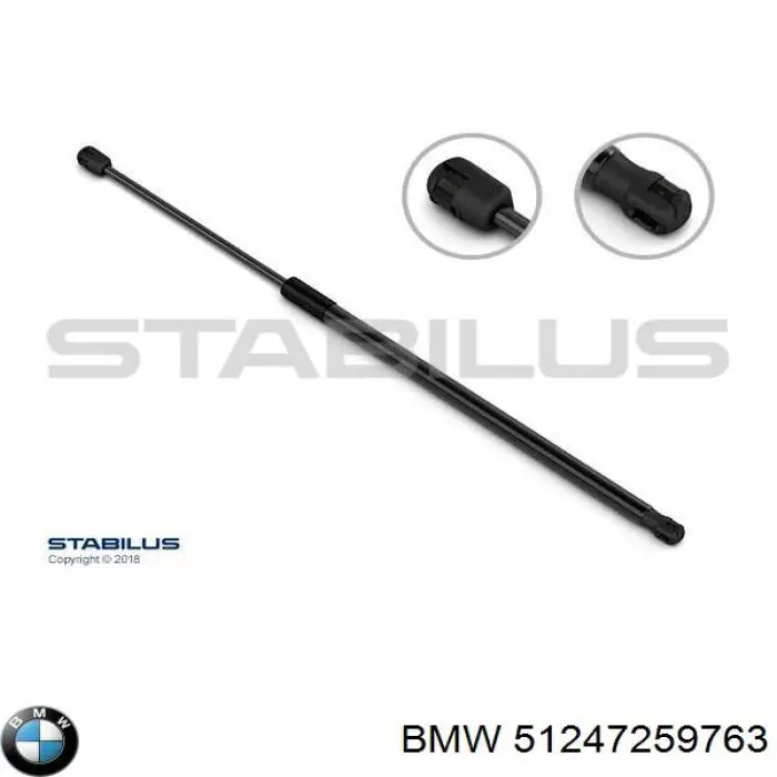 Compre 51247259763 BMW Amortecedor de tampa de porta-malas (de 3ª/5ª porta traseira)