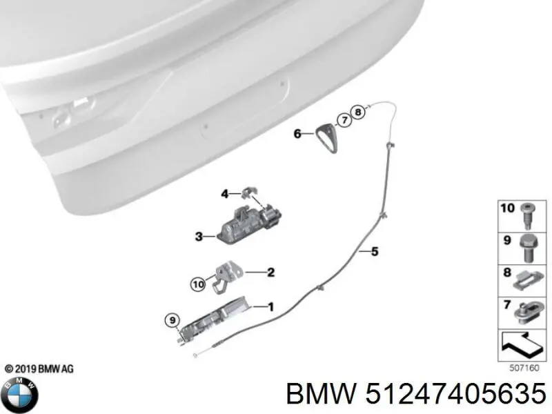 51247405635 BMW Módulo de direção da câmara