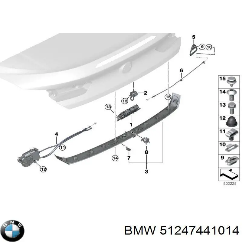 Compre EZCBM431 NTY Fecho de tampa de porta-malas (de 3ª/5ª porta traseira)