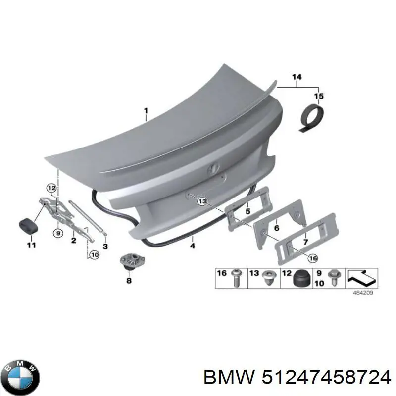 51247458724 BMW Coxim de fixação do silenciador
