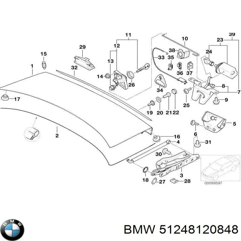 Sensor de fechamento de portas (interruptor de fim de carreira) BMW 51248120848 preço, a partir de 69,72 USD