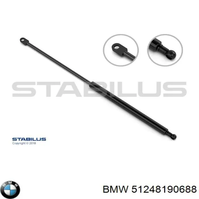 Compre 51248190688 BMW Amortecedor de tampa de porta-malas (de 3ª/5ª porta traseira)