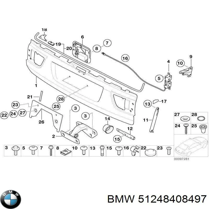 Motor acionador de abertura/fechamento de porta-malas (de 3ª/5ª porta traseira) BMW 51248408497 preço, a partir de 53,27 USD
