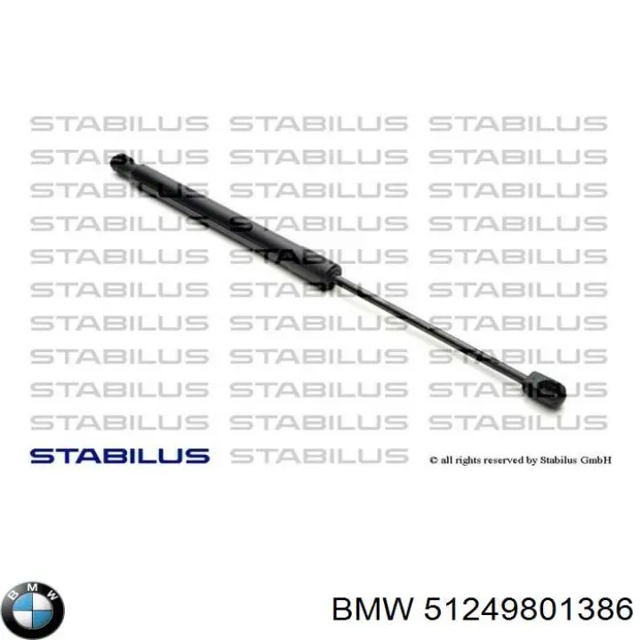 Amortecedor de tampa de porta-malas (de 3ª/5ª porta traseira) BMW 51249801386 preço, a partir de 17,78 USD