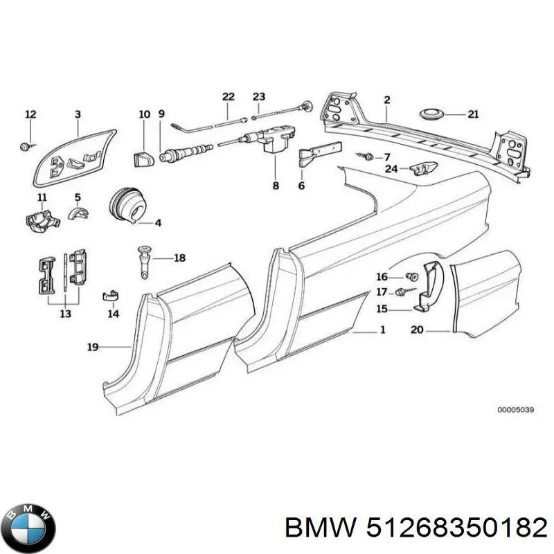 Compre 51268350182 BMW Motor acionador de abertura do alcapão de tanque