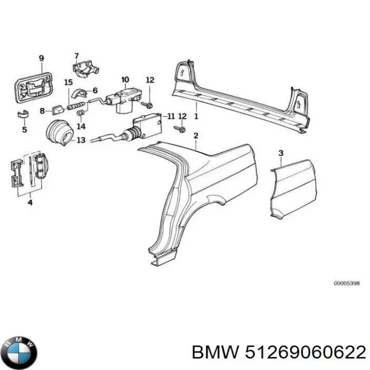 Motor acionador de abertura/fechamento da porta traseira BMW 51269060622 preço, a partir de 229,94 USD