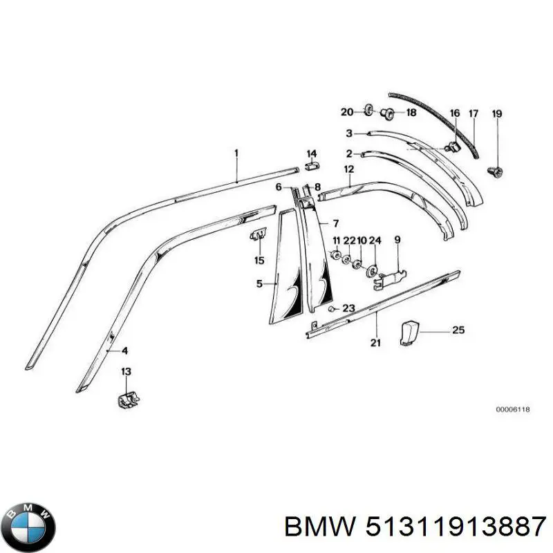  Compactador de pára-brisas BMW 3 sedan (E30) (1982 - 1992) 