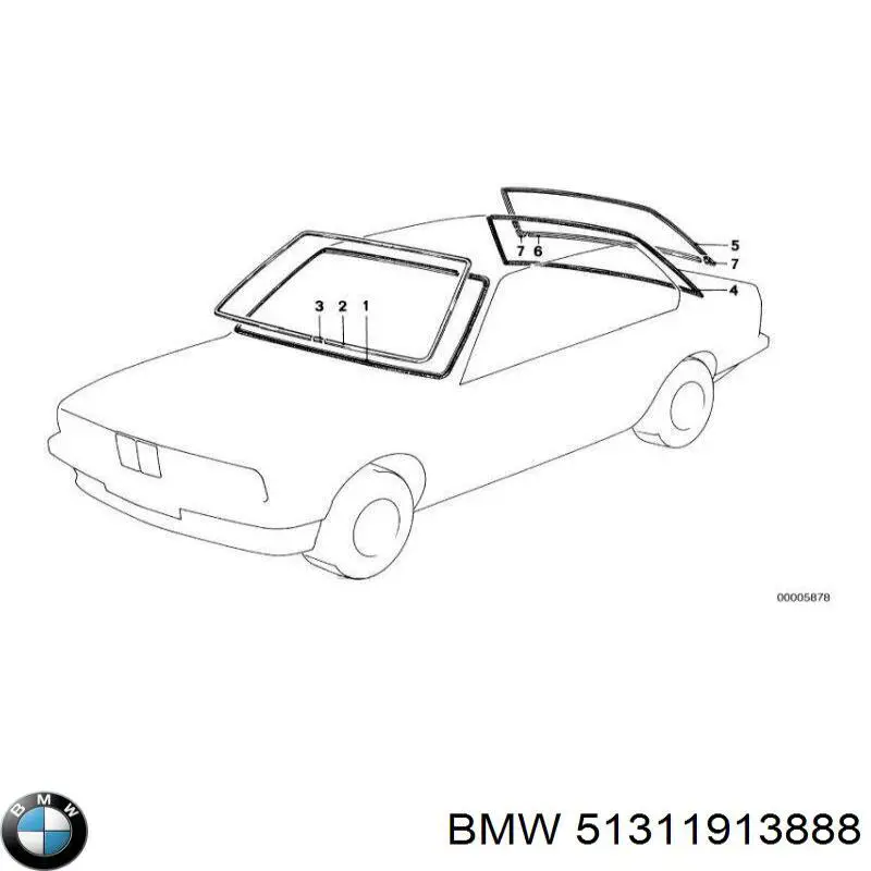 Compactador de vidro traseiro BMW 51311913888 preço, a partir de 506,22 USD