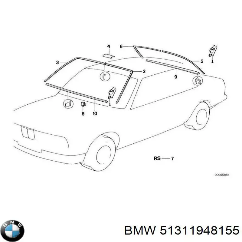 Suporte inferior do radiador (painel de montagem de fixação das luzes) BMW 51311948155 preço, a partir de 3,55 USD