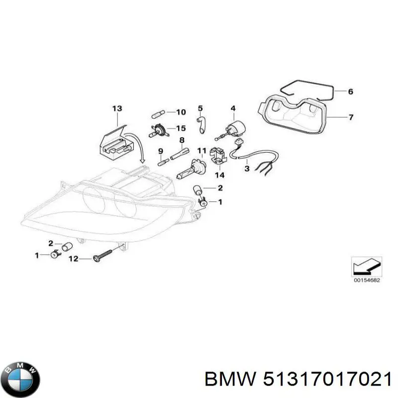 Compre 51317017021 BMW Moldura de pára-brisas