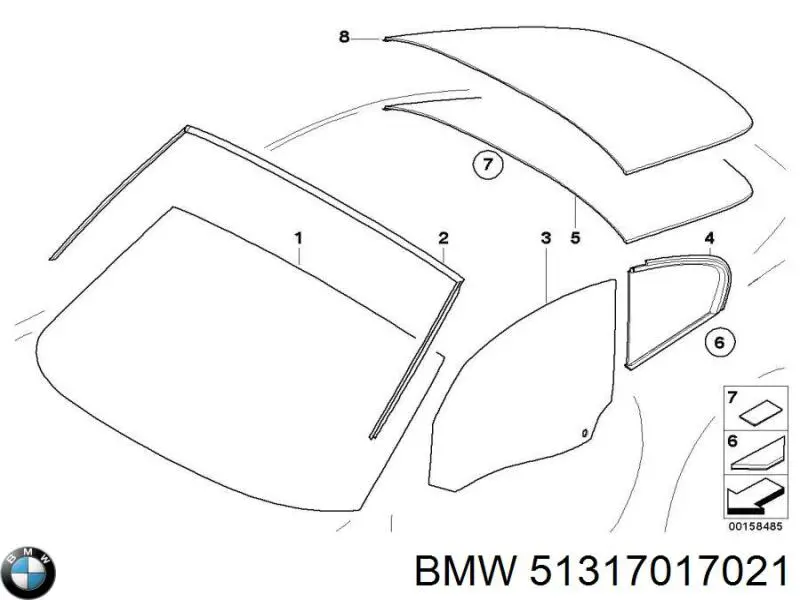 Moldura de pára-brisas BMW 51317017021 preço, a partir de 68,33 USD
