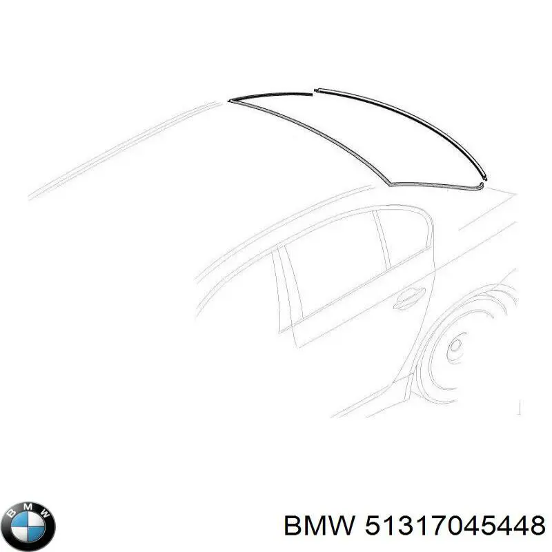 Compre 51317045448 BMW Moldura direita de pára-brisas