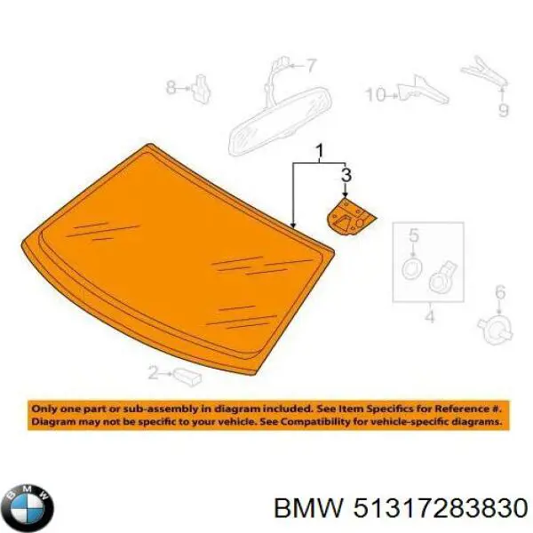 Compre 51317283830 BMW Pára-brisas