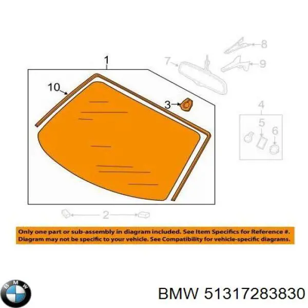Pára-brisas BMW 51317283830 preço, a partir de 727,84 USD