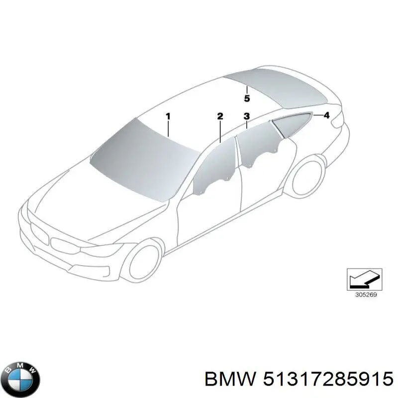 51317285915 BMW Moldura superior de pára-brisas