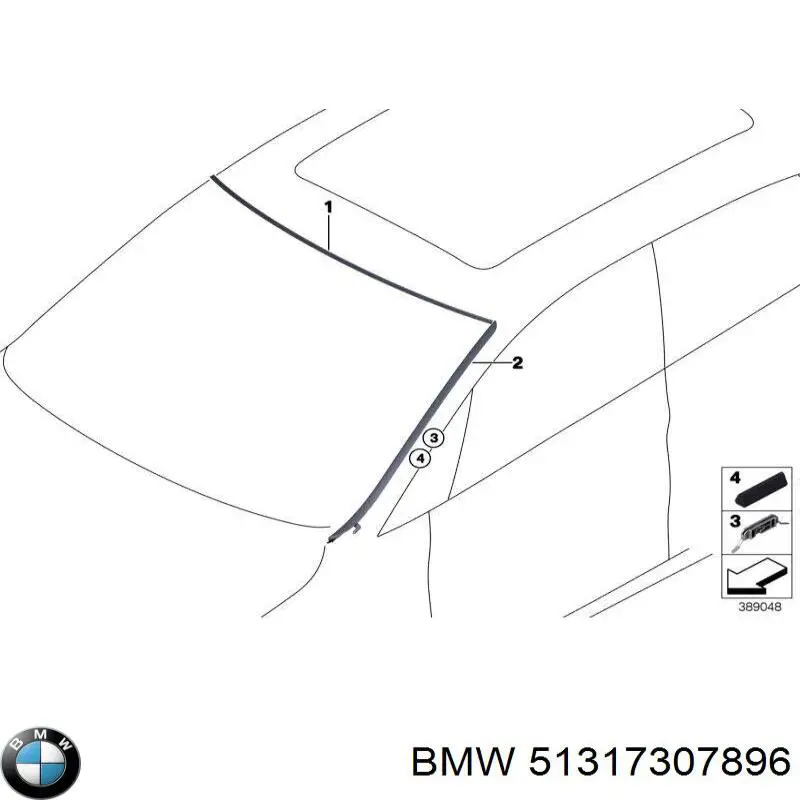 Moldura de pára-brisas BMW 51317307896 preço, a partir de 76,50 USD