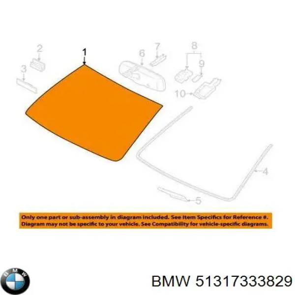 Pára-brisas BMW 51317333829 preço, a partir de 497,50 USD