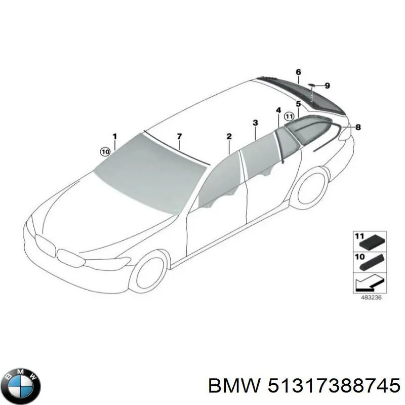 51317388745 BMW Pára-brisas