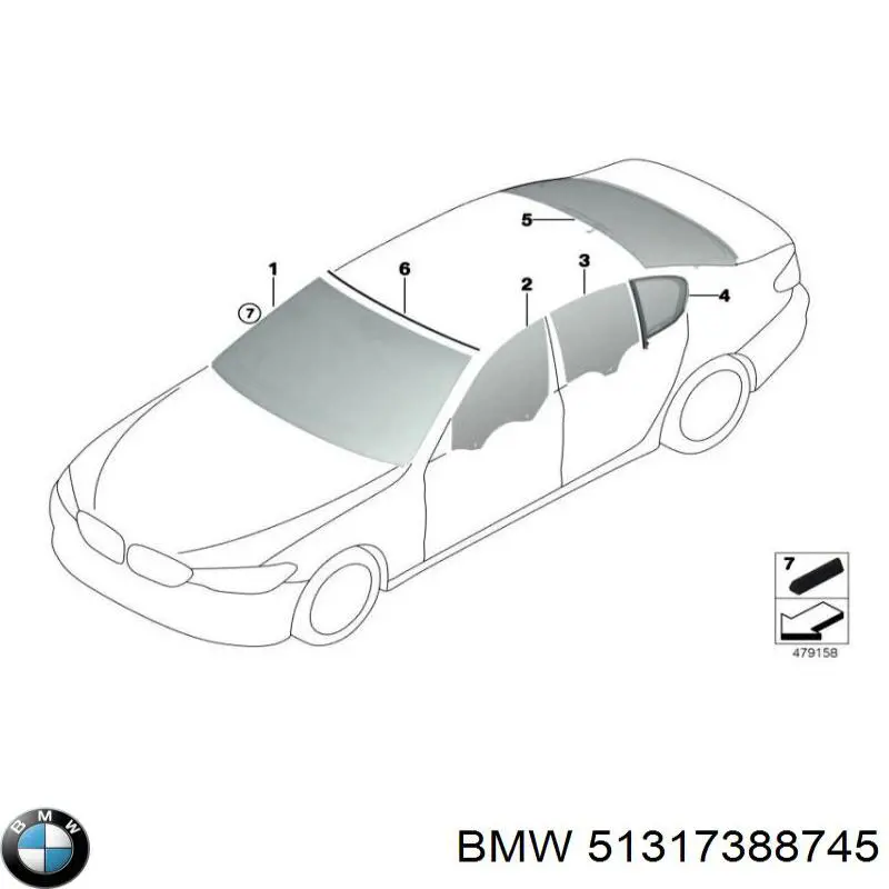 Pára-brisas BMW 51317388745 preço, a partir de 557,00 USD
