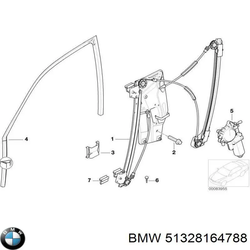 51328164788 BMW Cápsula (prendedor) de fixação do forro do pára-choque do pára-lama dianteiro
