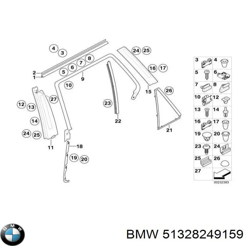 Cápsula (prendedor) de fixação do forro do pára-choque do pára-lama dianteiro BMW 51328249159 preço, a partir de 5,87 USD