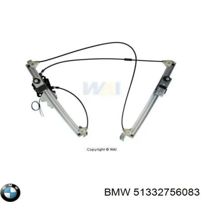 Mecanismo de acionamento de vidro da porta dianteira esquerda BMW 51332756083 preço, a partir de 96,03 USD