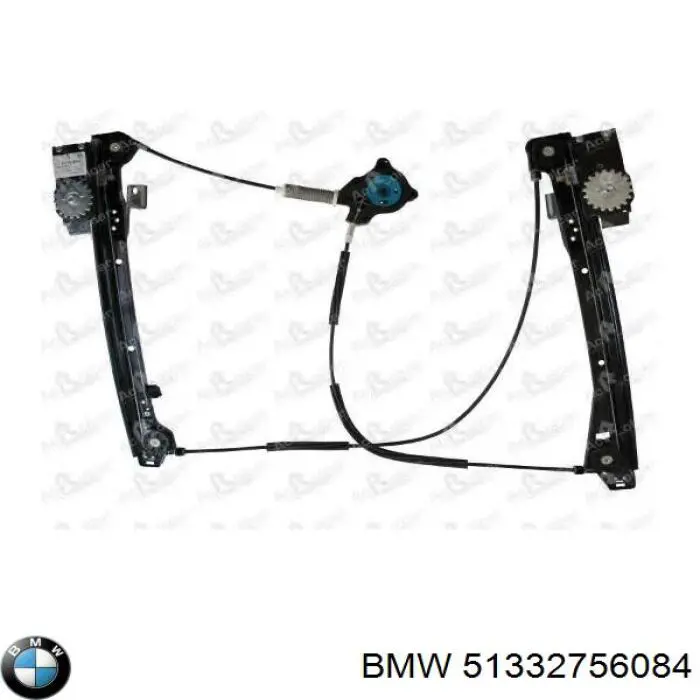 51332756084 BMW Mecanismo de acionamento de vidro da porta dianteira direita