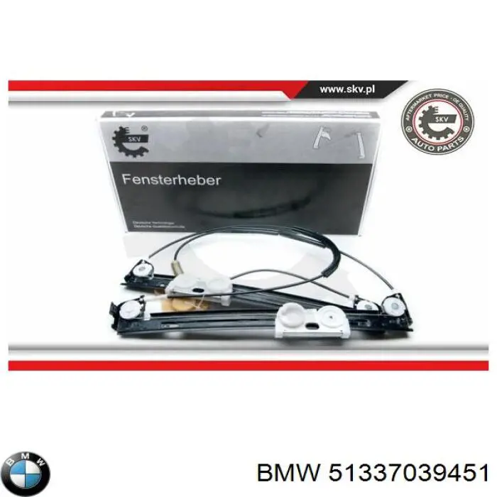 Compre 51337039451 BMW Mecanismo de acionamento de vidro da porta dianteira esquerda