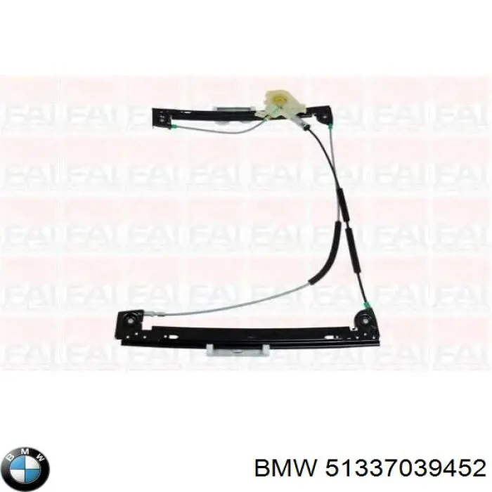 51337039452 BMW Mecanismo de acionamento de vidro da porta dianteira direita