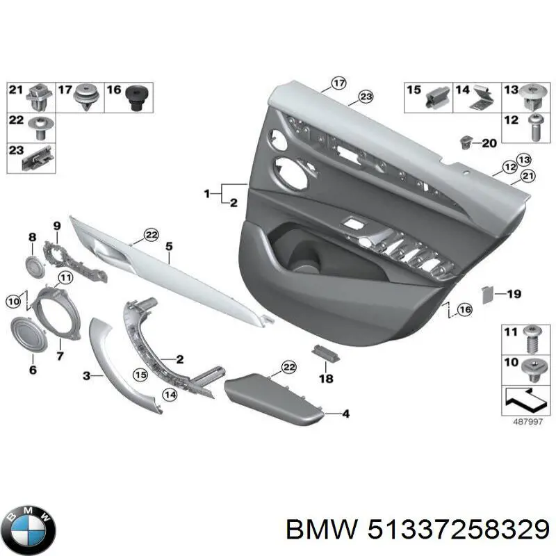 Compactador da porta dianteira (na carroçaria) BMW 51337258329 preço, a partir de 130,10 USD