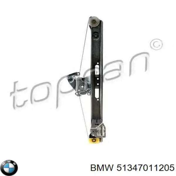Mecanismo de acionamento de vidro da porta traseira esquerda BMW 51347011205 preço, a partir de 45,97 USD