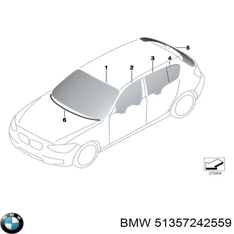 51357242559 BMW Vidro da porta traseira esquerda