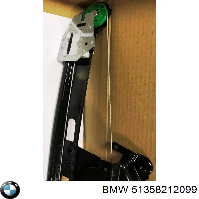 Compre 51358212099 BMW Mecanismo de acionamento de vidro da porta traseira esquerda