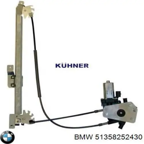 Compre 51358252430 BMW Mecanismo de acionamento de vidro da porta traseira direita