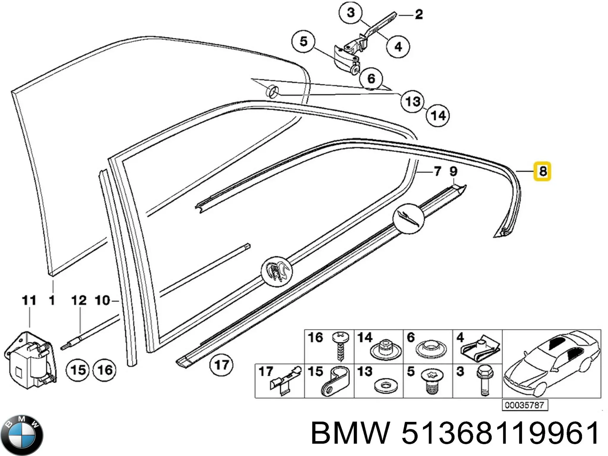 Guarda-barras do pára-lama traseiro esquerdo BMW 51368119961 preço, a partir de 93,59 USD