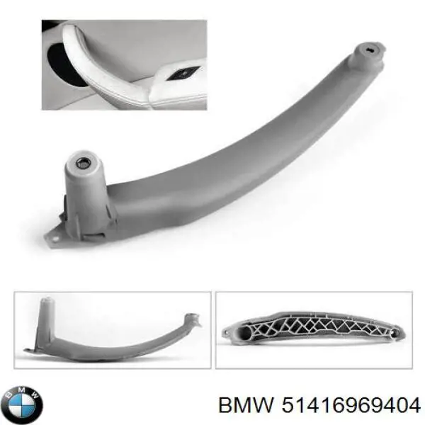 Compre 51416969404 BMW Maçaneta interna dianteira/traseira da porta direita